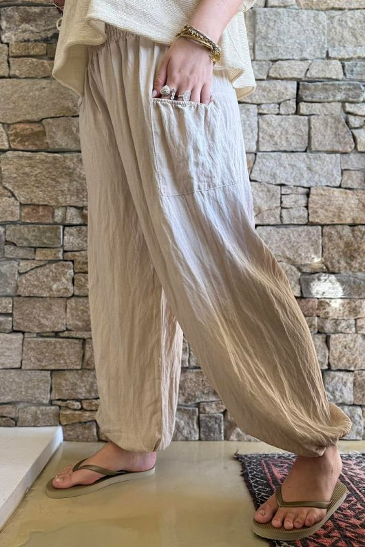 Basso Shirring Balloon Pant Stone